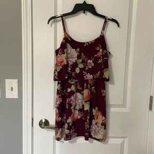 Burdgundy Floral Dress